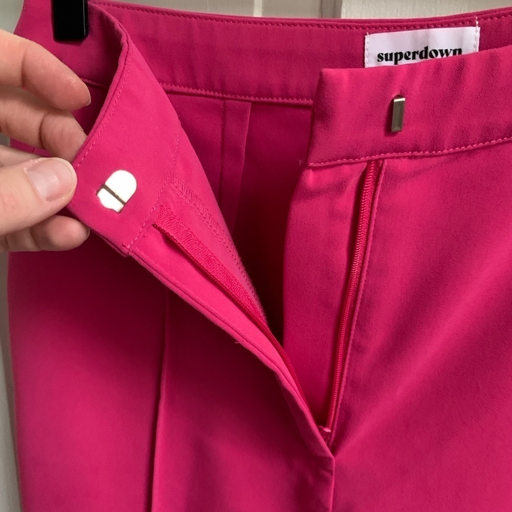 Revolve Superdown Pleated Remy Pants Pink Small - Picture 5 of 5